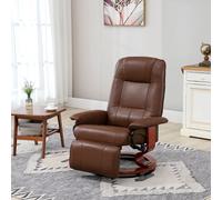Fauteuil Relax Pivotant 360° Revêtement Synthétique Marron Marron