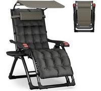 Fauteuil relax pliable zéro gravité avec parasol