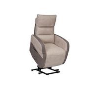 Fauteuil relax releveur tissu polyester imitation cuir gris et beige - NYMPHAEA - ALTOBUY