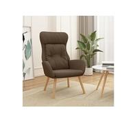 Fauteuil relax tissu bruin
