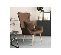 Fauteuil relax tissu bruin