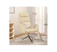 Fauteuil relax tissu crème