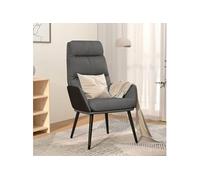 Chaise de Relaxation Gris Foncé Tissu Fauteuil Siège Salle de Séjour vidaXL
