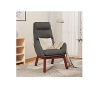 Fauteuil relax tissu gris foncé