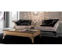 Fauteuil Relax Tissu Lounge Club Polster Design Canapé Fauteuil de luxe Marron Nouveau