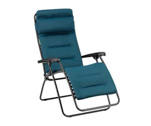 Fauteuil Relax Transat Jardin - Chaise Longue Matelassé Zéro Gravité - Rsx Clip - Aircomfort® - Bleu Coral Blue - Lafuma Mobilier