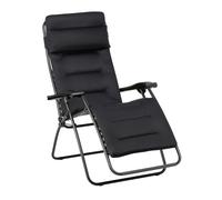 Fauteuil Relax Transat Jardin - Chaise Longue Matelassé Zéro Gravité - Rsx Clip - Aircomfort® - Noir Acier - Lafuma Mobilier