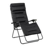 Fauteuil Relax Transat Jardin - Chaise Longue Matelassé Zéro Gravité - Xl - Rsx Clip Xl - Aircomfort® - Noir Acier - Lafuma Mobilier