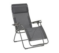 Fauteuil Relax Transat Jardin - Chaise Longue Zéro Gravité - Futura - Batyline® Duo - Gris Obsidian - Lafuma Mobilier