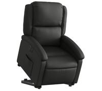 Fauteuil relax TV - DEC - DEC028458 - Cuir véritable noir - Électrique - Inclinaison 135°