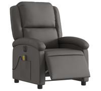 Fauteuil relax TV - DEC028336 - Cuir véritable - Inclinaison électrique - Confort optimal - Gris