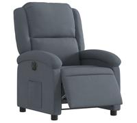 Fauteuil relax TV - DEC028369 - Inclinable électrique - Velours gris foncé - Confort optimal - Poche latérale