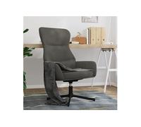 vidaXL Fauteuil relax velours gris foncé Gris G