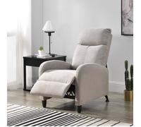 [en.casa] Fauteuil Relaxant avec Dossier Inclinable et Repose-Pieds Housse Textile Marron 102x60x92 cm