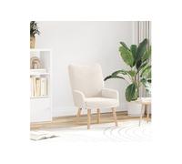 Fauteuil relaxant en tissu crémeux imitant la laine G