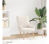 Fauteuil relaxant en tissu crémeux imitant la laine