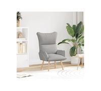 Fauteuil Relaxant en Tissu Gris Nuage