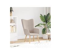 Fauteuil Relaxant en Tissu Peluche Gris Clair