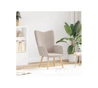 Fauteuil Relaxant en Tissu Peluche Gris Clair