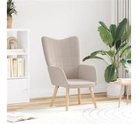 Fauteuil Relaxant en Tissu Peluche Gris Clair Gris clair