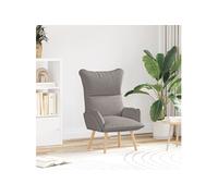Fauteuil relaxant en tissu taupe