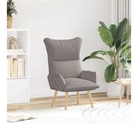 vidaXL Fauteuil Contemporain Taupe pour Salle de Séjour Ergonomique Cadre en Bois Tissu Lisse Siège Relaxant Design Confortable Meubles d'Intérieur Chaise Douillette