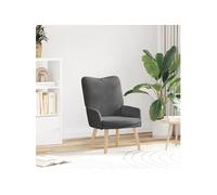 Fauteuil Relaxant Vidaxl En Velours Côtelé Gris Foncé Gris