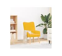 Fauteuil Relaxant Jaune Clair en Velours Côtelé