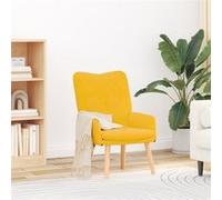 Fauteuil Relaxant Jaune Clair en Velours Côtelé