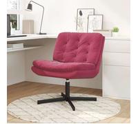 Fauteuil relaxant pivotant - Fauteuil simple Grande flexibilité - Rouge bordeaux 63x75x76 cm DÉCOSHOP 738890 2 ans garantie