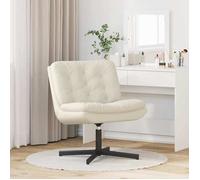 Fauteuil relaxant pivotant - vidaXL - Velours - Crème - 63x75x76 cm - Pivotant à 360° - Ergonomique - Cadre en métal