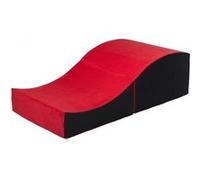 Fauteuil relaxant rabattable de forme préformé rouge-noir Noir G