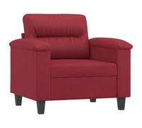 Fauteuil relaxant rouge vin petit canapé d'extérieur 60 cm en similicuir chaise de salon pour salle d'attente, studio, chambre à coucher confortable Divano Sa Poltrona