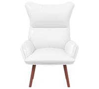 Fauteuil Relaxant Vidaxl En Faux Cuir Blanc Blanc