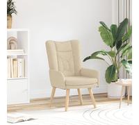 Fauteuil relaxant vidaXL en tissu crème