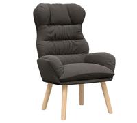 Fauteuil relaxant vidaXL en tissu curly laineux gris foncé