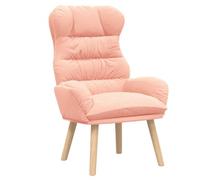 Fauteuil relaxant vidaXL en tissu rose à poils bouclés