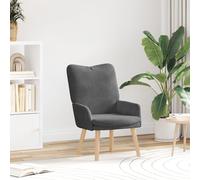 Fauteuil Relaxant Vidaxl En Velours Côtelé Gris Foncé Gris