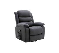 Vente-unique - Fauteuil releveur électrique en Tissu Anthracite Nadine - Inclinable