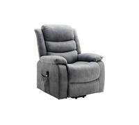 Fauteuil releveur électrique en tissu gris clair NADINE