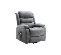 Fauteuil releveur électrique en tissu gris clair NADINE
