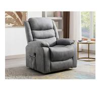 Fauteuil releveur électrique en tissu gris clair NADINE