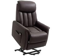Fauteuil de relaxation électrique fauteuil releveur inclinable avec repose-pied ajustable revêtement synthétique tissu chocolat Marron
