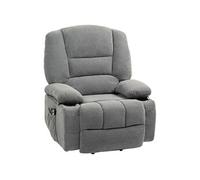 HOMCOM Fauteuil Releveur Électrique Repose-Pied 89 x 90 x 102 cm Gris Foncé | Fauteuil Relax Électrique, Fonction Massage et Chaleur, Inclinaison Réglable, Assise Large, 2 Télécommandes