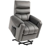 Fauteuil releveur HOMCOM Velours 79x97x103cm Gris foncé