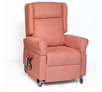Fauteuil Releveur L'Autonome par Jeanne et Jean Microfibre corail