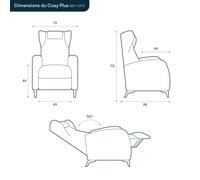 Fauteuil Releveur Le Cosy Plus par Jeanne et Jean Moutarde - Channel Amarillo Elu Produit de l'Année 2023
