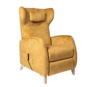 Fauteuil Releveur Le Cosy Plus par Jeanne et Jean Velours doux moutarde Elu Produit de l'Année 2023