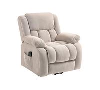 HOMCOM Fauteuil releveur électrique avec Fonction Massage et Chauffage, Fauteuil Relax électrique avec Dossier inclinable, Ports USB, télécommande, Repose-Pied et Poche latérale, Beige