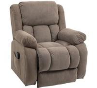 HOMCOM Fauteuil releveur électrique avec Fonction Massage et Chauffage, Fauteuil Relax électrique avec Dossier inclinable, Ports USB, télécommande, Repose-Pied et Poche latérale, Marron Clair